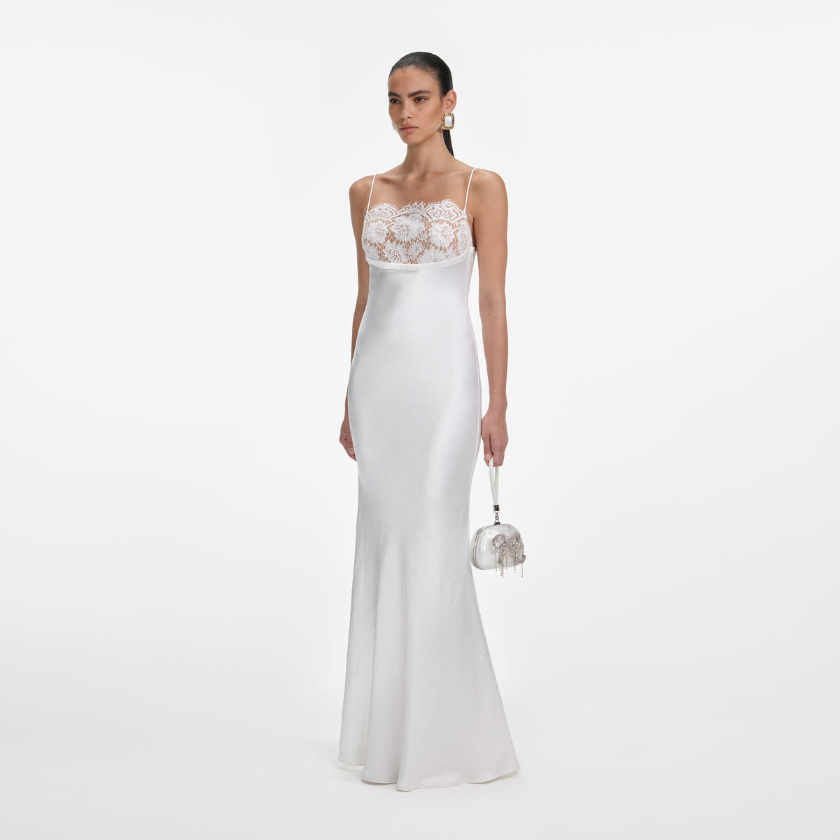 white satin dress near me White Satin Spaghetti Straps Backless Long Evening Prom Dresses, Custom  Prom Dress, MR8781