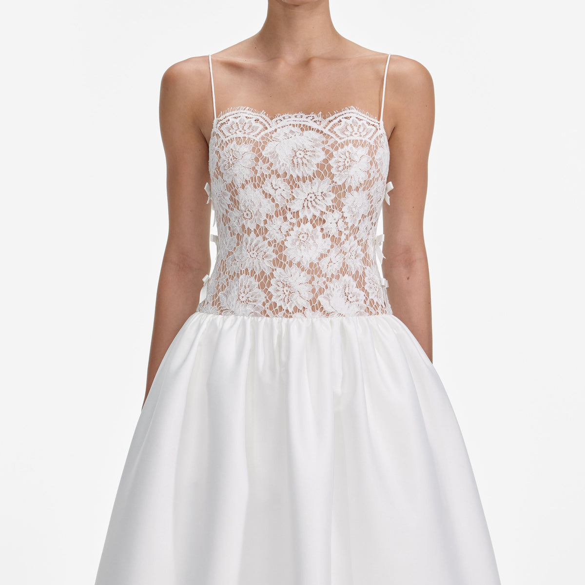 chinese dress ladies Modest Lace Bodice Taffeta Skirt – Petals And Promises Prom main image 1