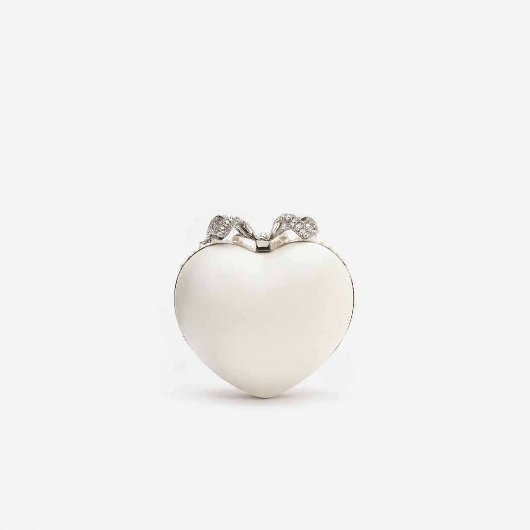 Pearl Heart Clutch Bag