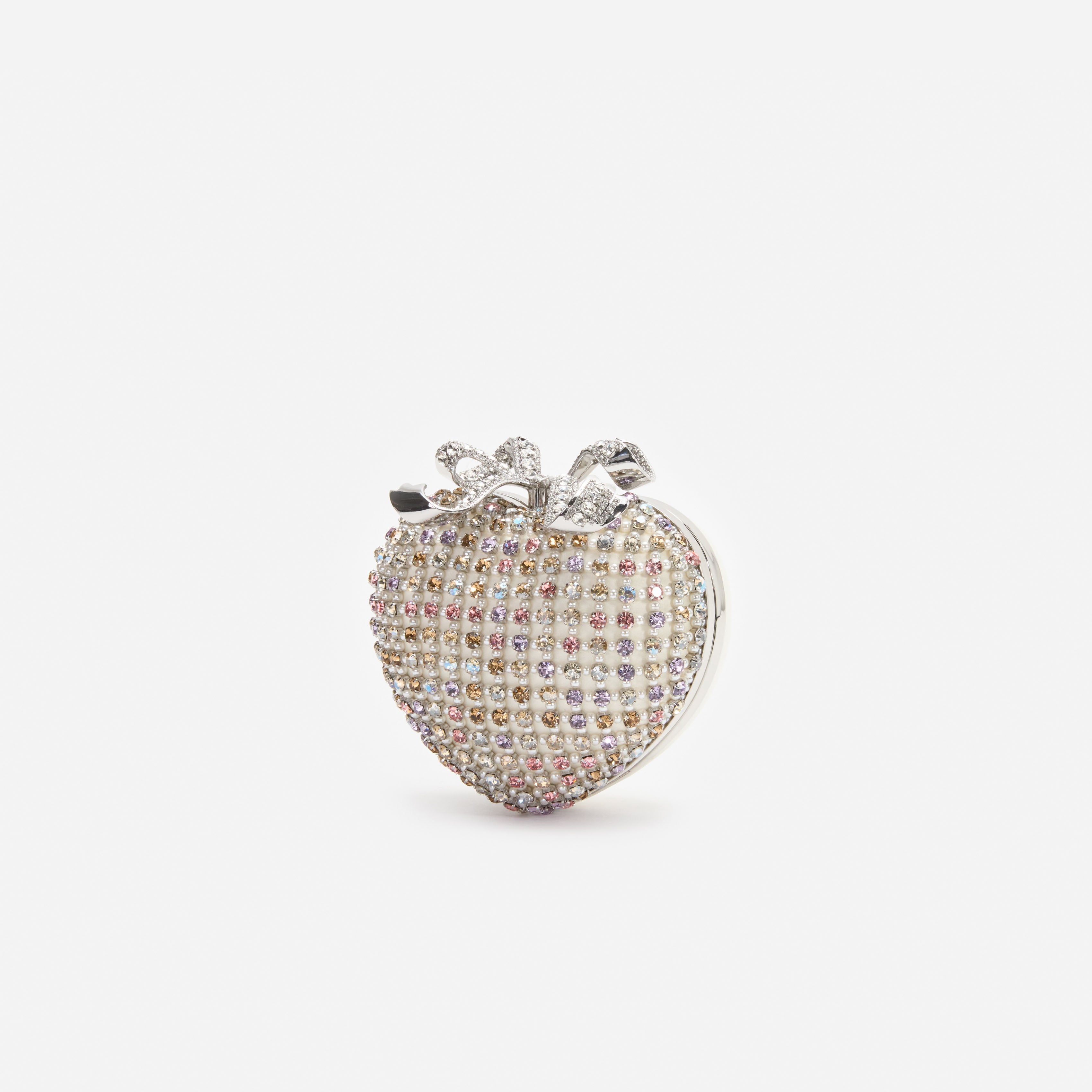 Multi Crystal Heart Clutch Bag – self-portrait-US