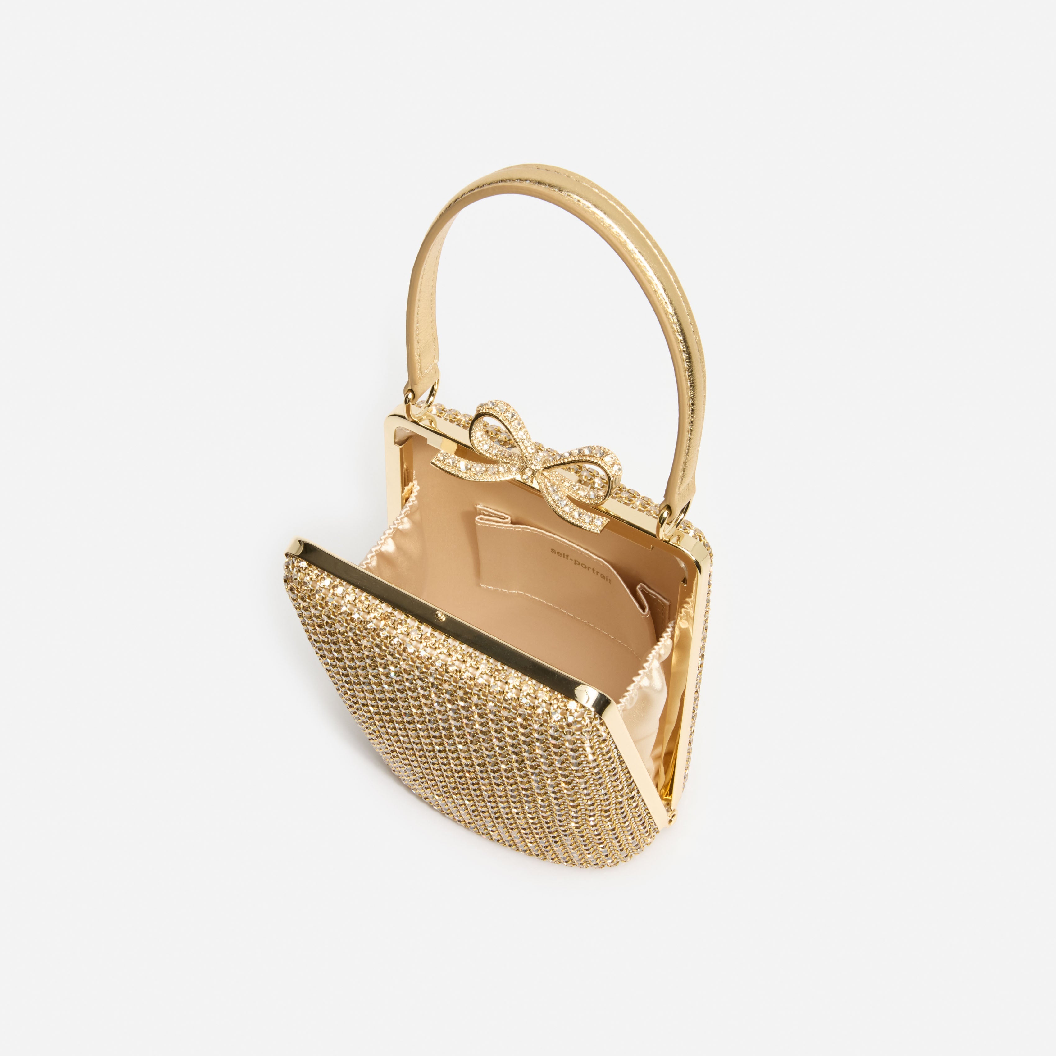 self portrait バッグ Gold Crystal Mini Bag – self-portrait-US