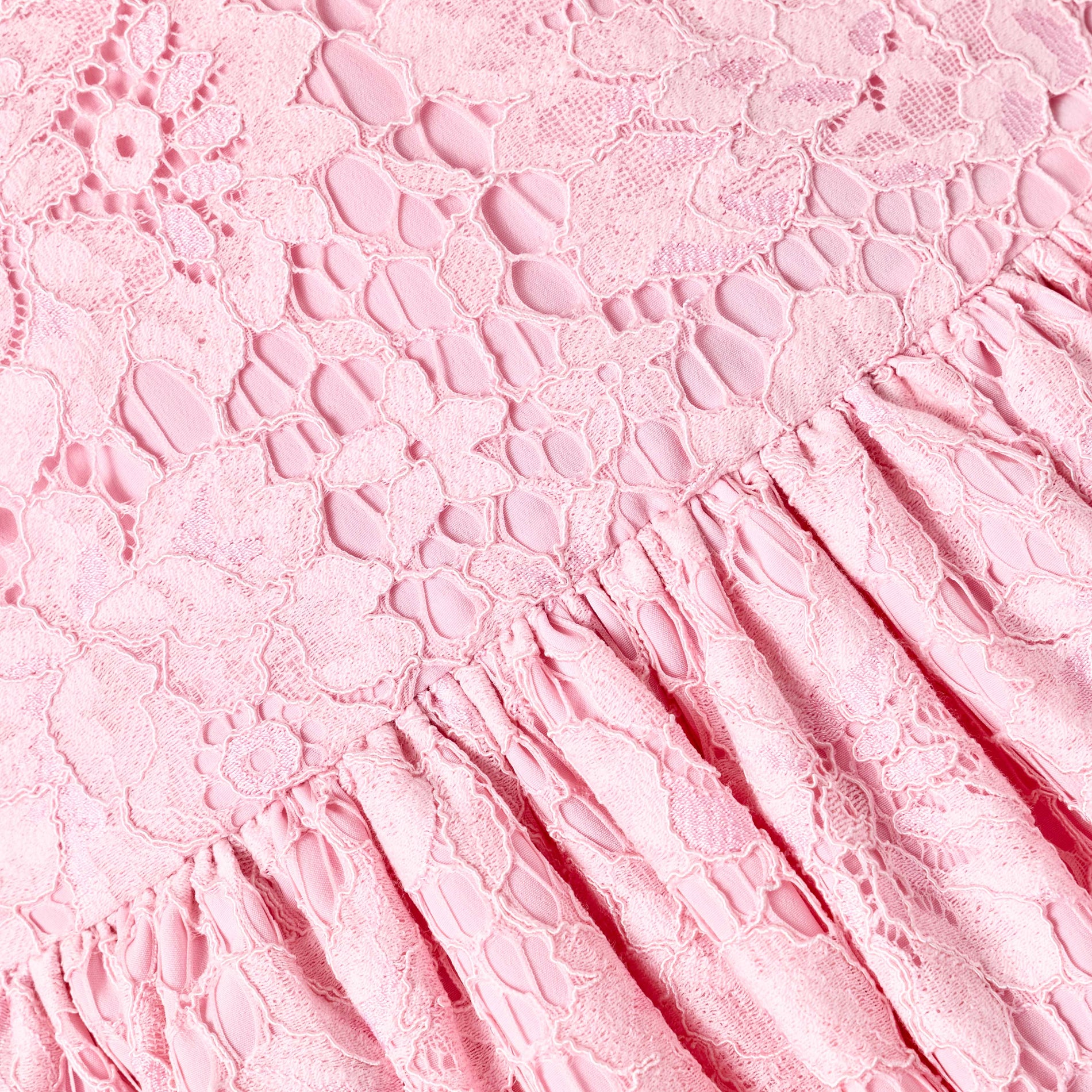 Pink Floral Lace Dress