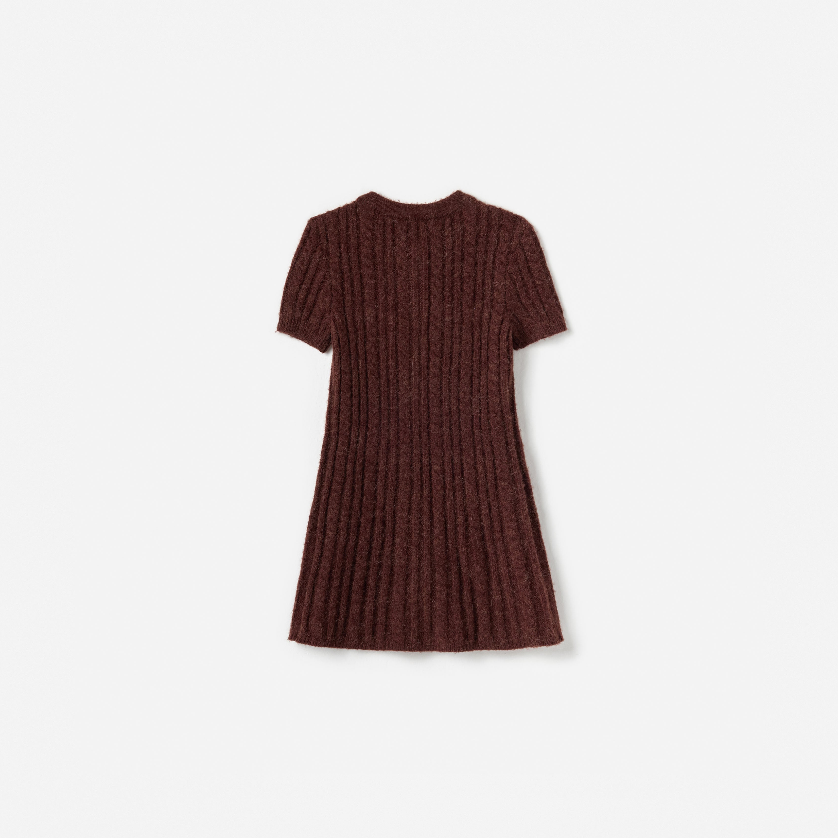 Brown Alpaca Knit Dress