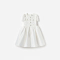 White Lace Taffeta Dress