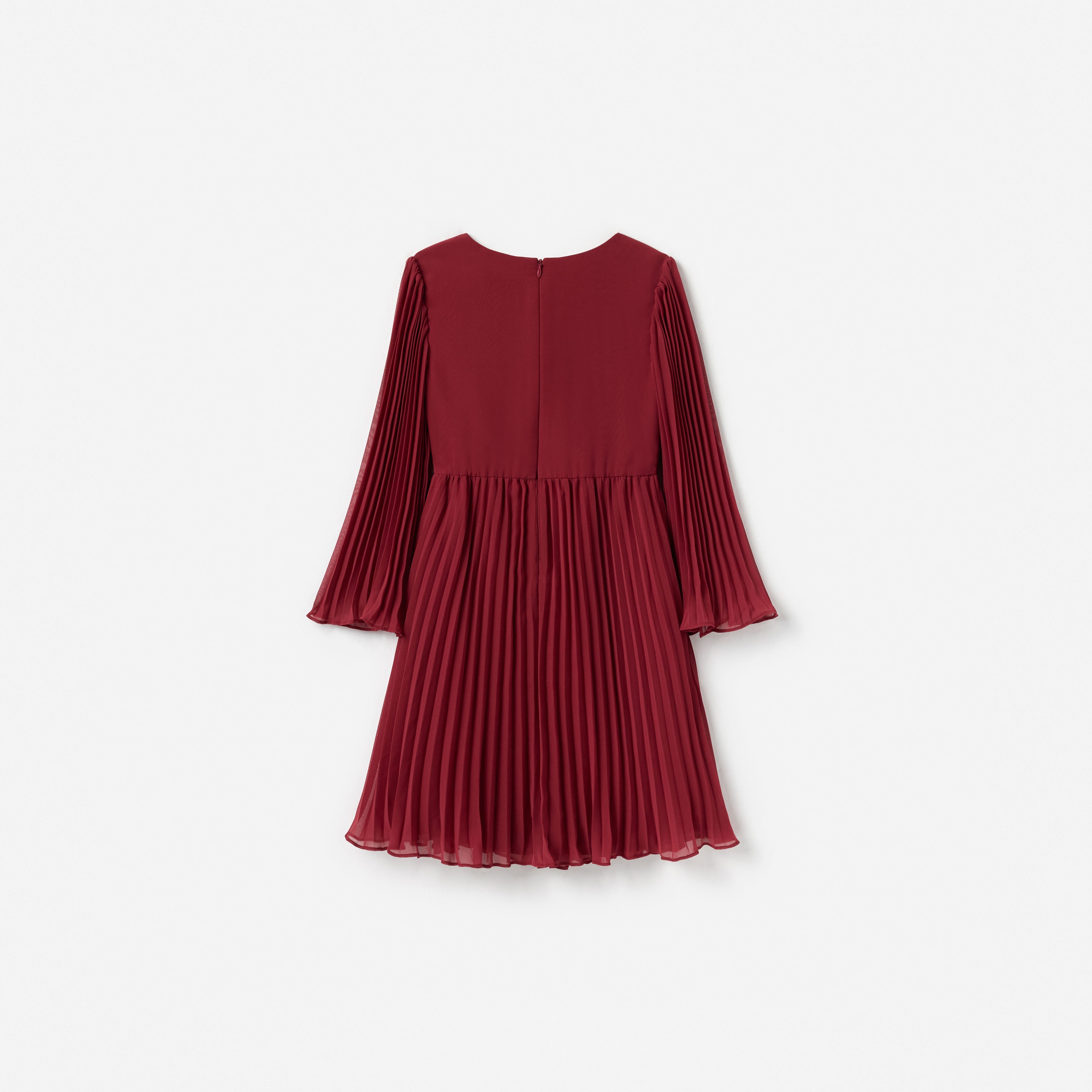 self-portrait - Burgundy Chiffon Long Sleeve Dress - Age 3/4 self-portrait - Burgundy Chiffon Long Sleeve Dress - Age 3/4