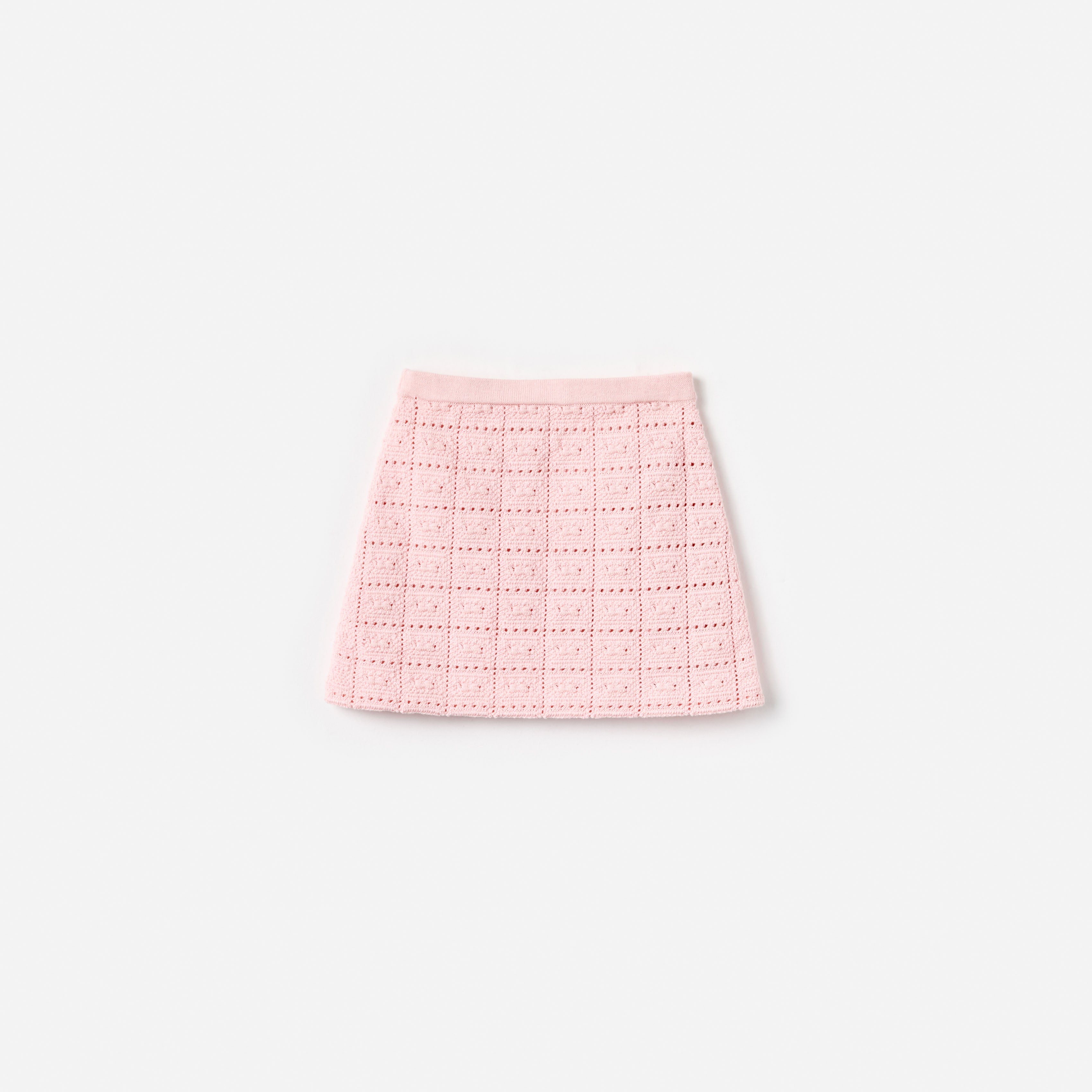 Pink Textured Knit Skirt