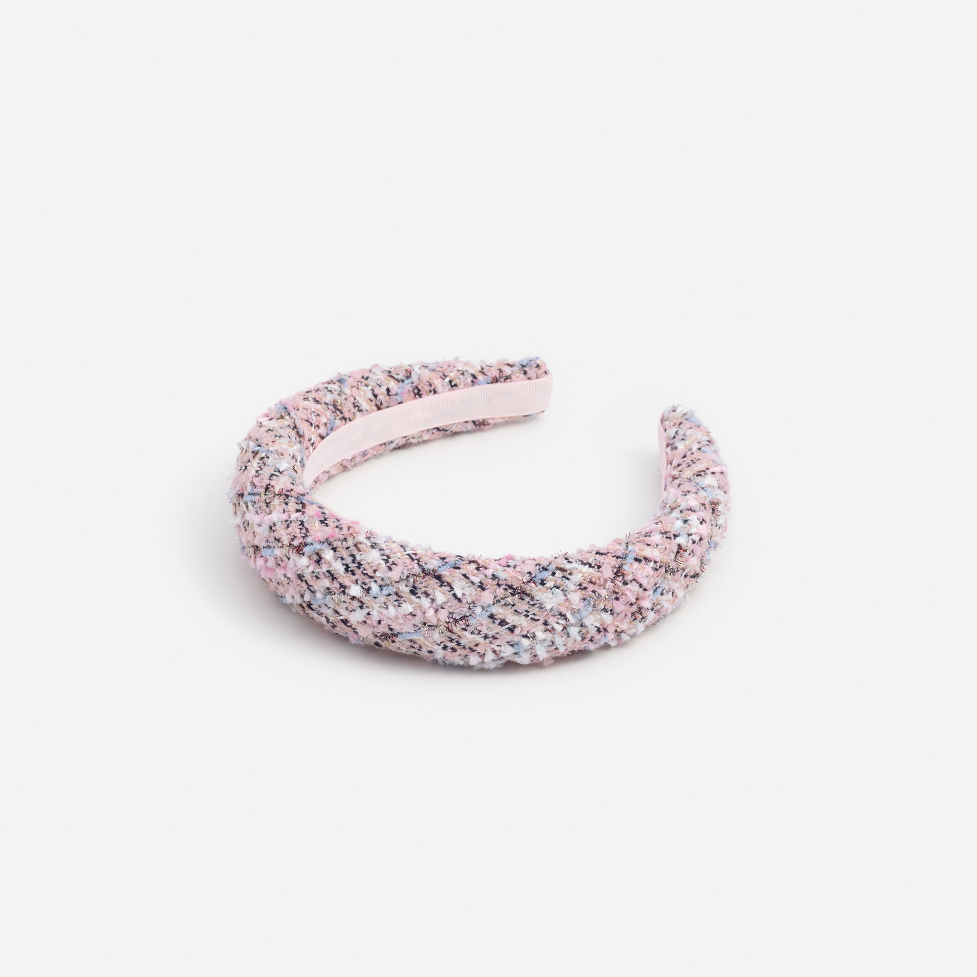 Pink Boucle Crystal Headband