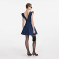 Denim Flared Mini Dress