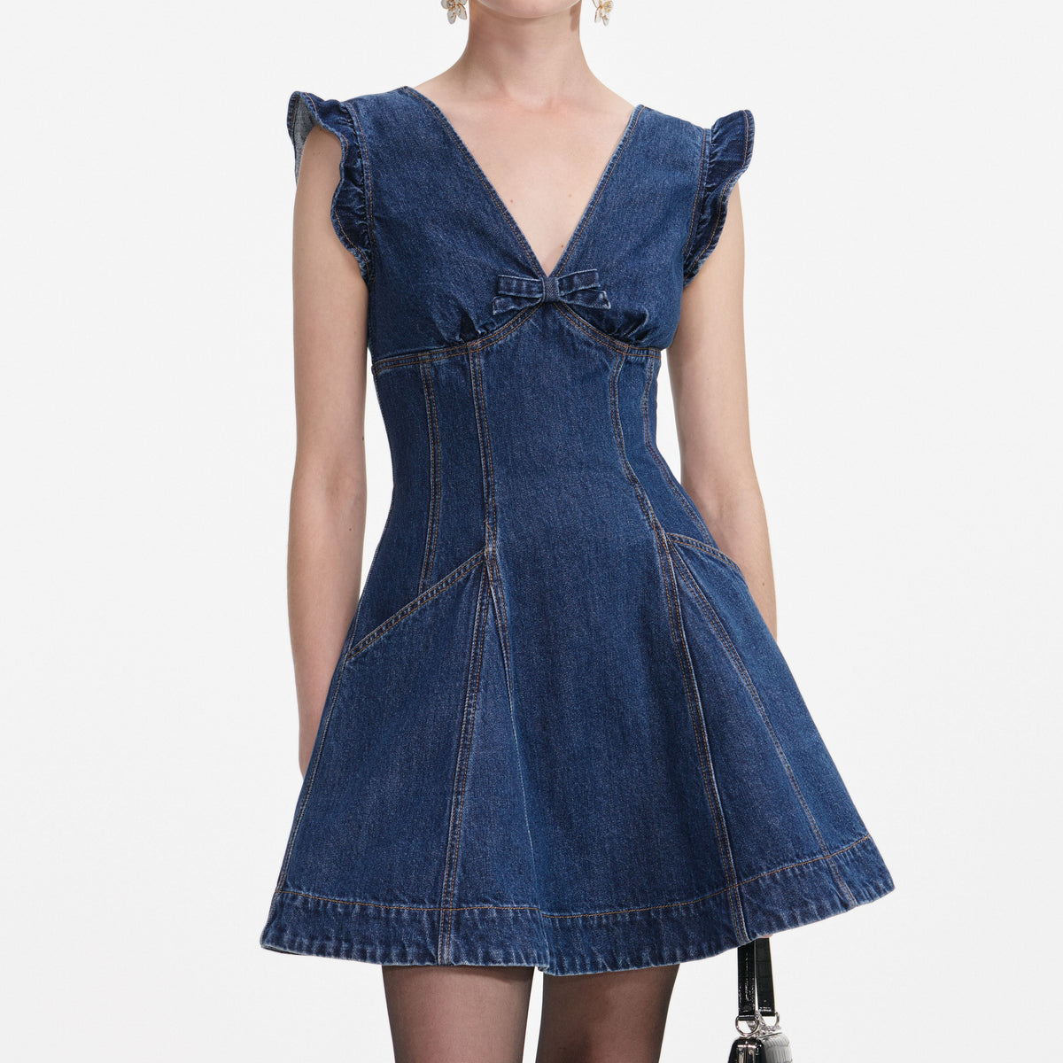 self portrait flared mini dress Self-portrait Flared Mini Dress
