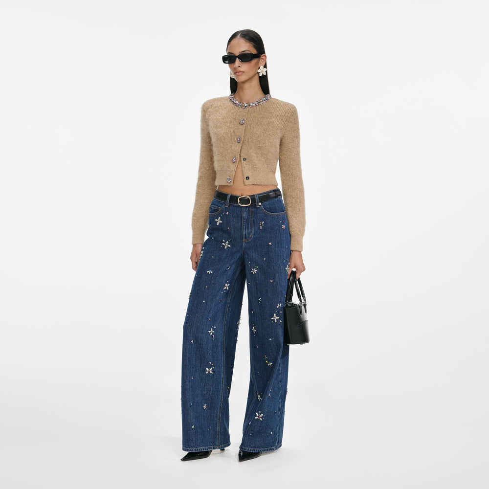 Self-Portrait Blue Cotton Relaxed Fit Jeans main image 1