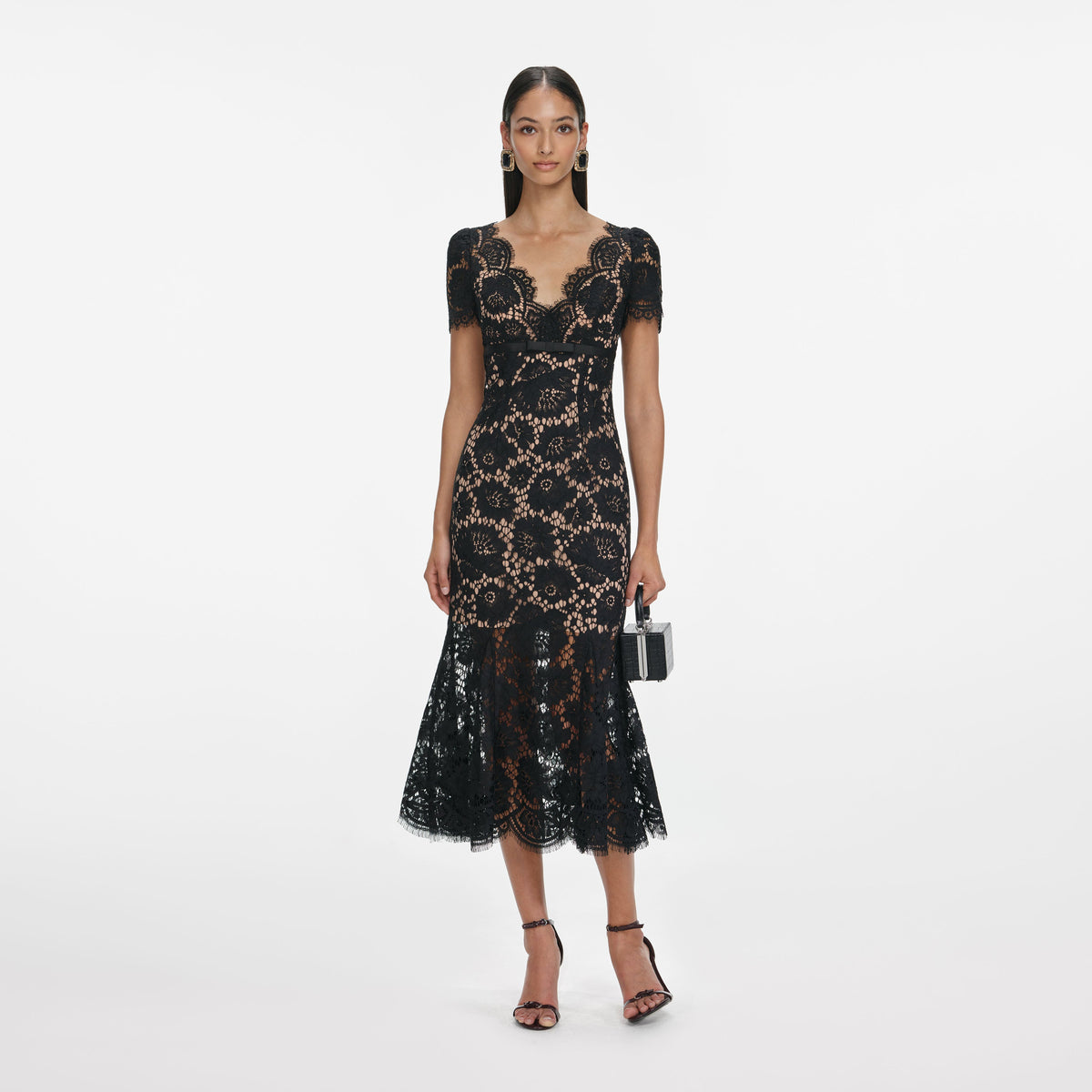 self portrait off shoulder lace midi dress Self-Portrait Mint Green Lace Off Shoulder Midi Dress L