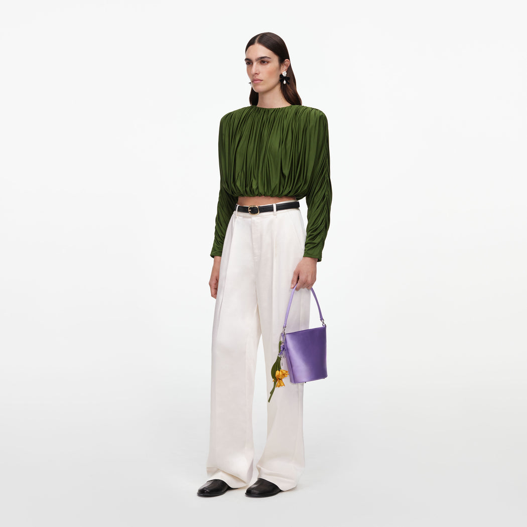 Cream Satin Trousers