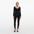 Black Metallic Boucle Jacket