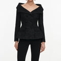 Black Metallic Boucle Jacket