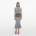 Grey Contrast Placket Cardigan