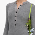 Grey Button Knit Playsuit
