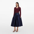 Burgundy Flower Wool Jumper