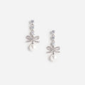 Bow Crystal Charm Earring