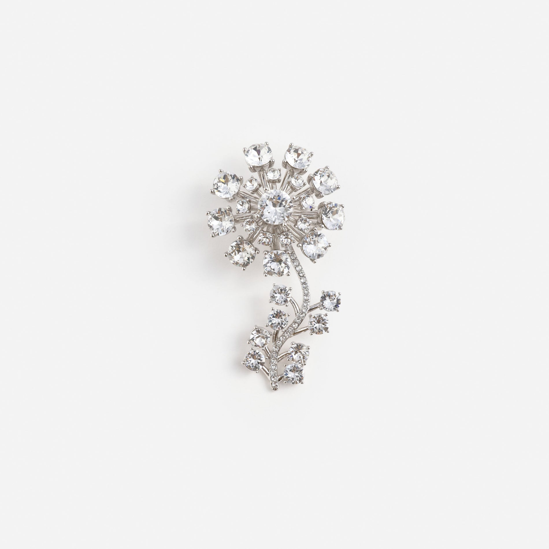 Crystal Flower Brooch