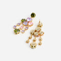 Multi Crystal Droplet Earring