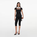 Black Crepe Bow Collar Top