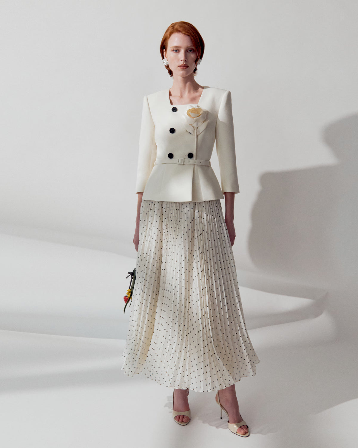 self portrait cream polka dot dress 3D Flower Chiffon Midi – self-portrait-US inspired charm FRI13DEC24 Color:Sorbet T5683 CHIGOZIRIM| No.1 KIDS WEARS