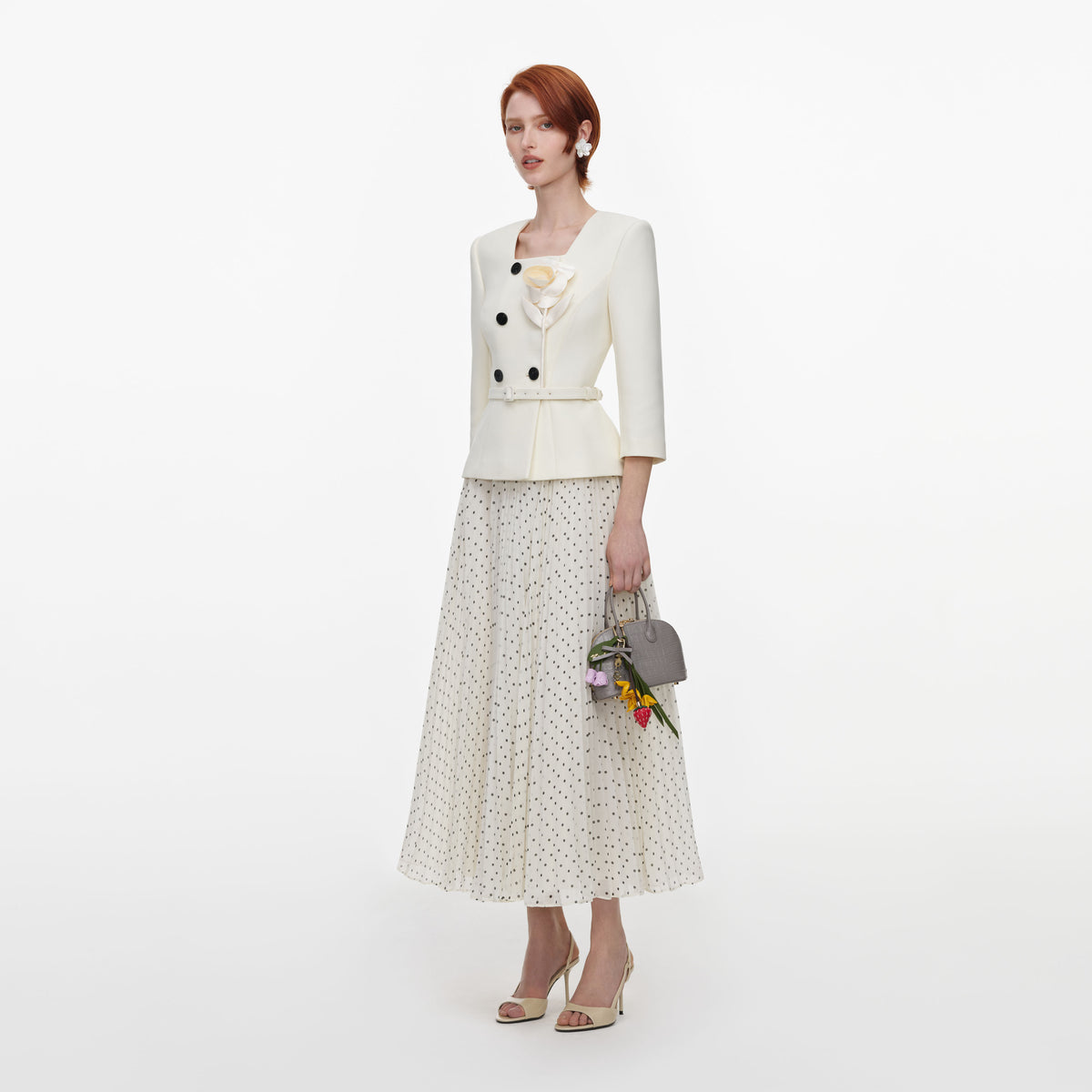 self portrait cream polka dot dress 3D Flower Chiffon Midi – self-portrait-US attribute:trend:Picnic this cream midi dress Valentino Dress Valentino Blue Size:XL: Men 10-12.5 Women 12-14