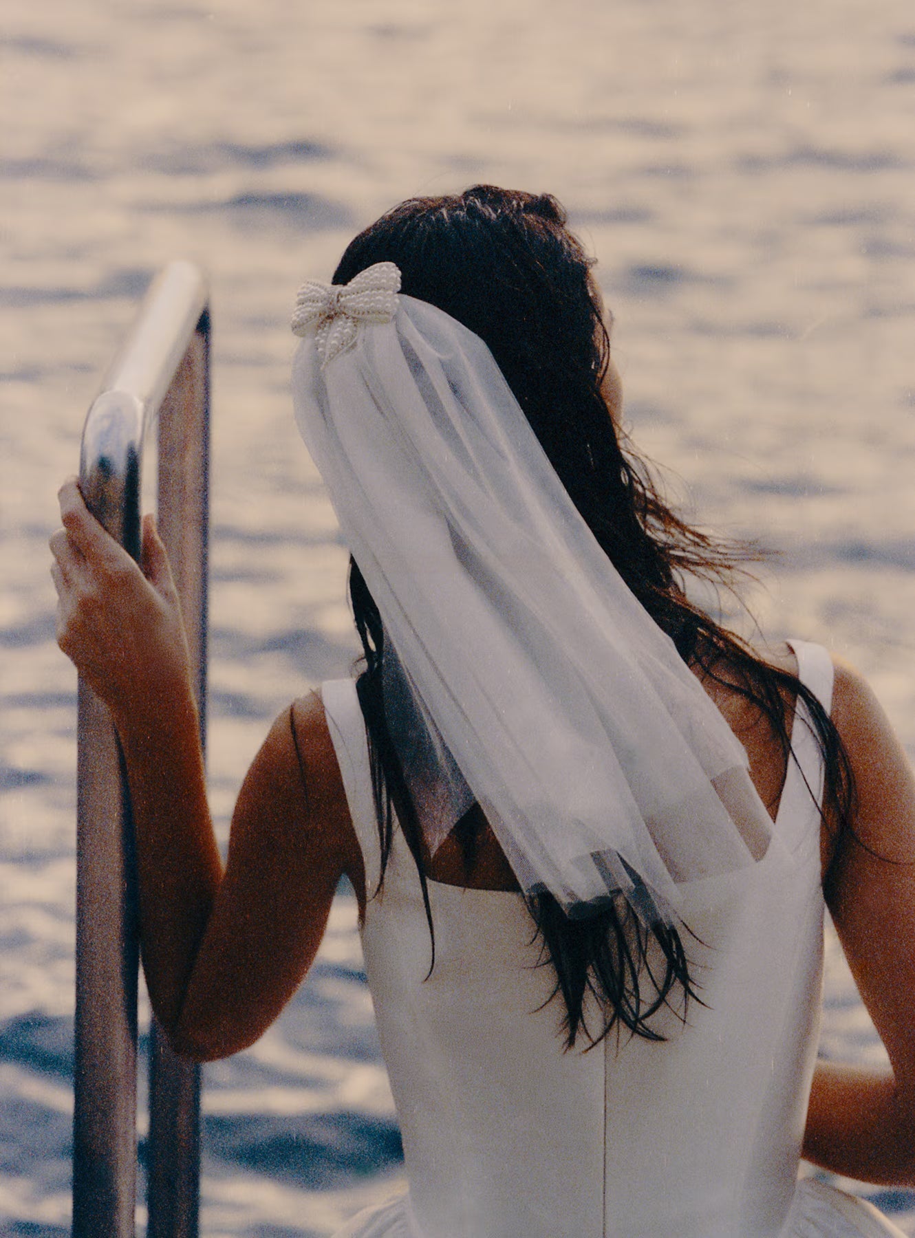 Embellished Bow Veil