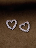 Mini Crystal Heart Earrings