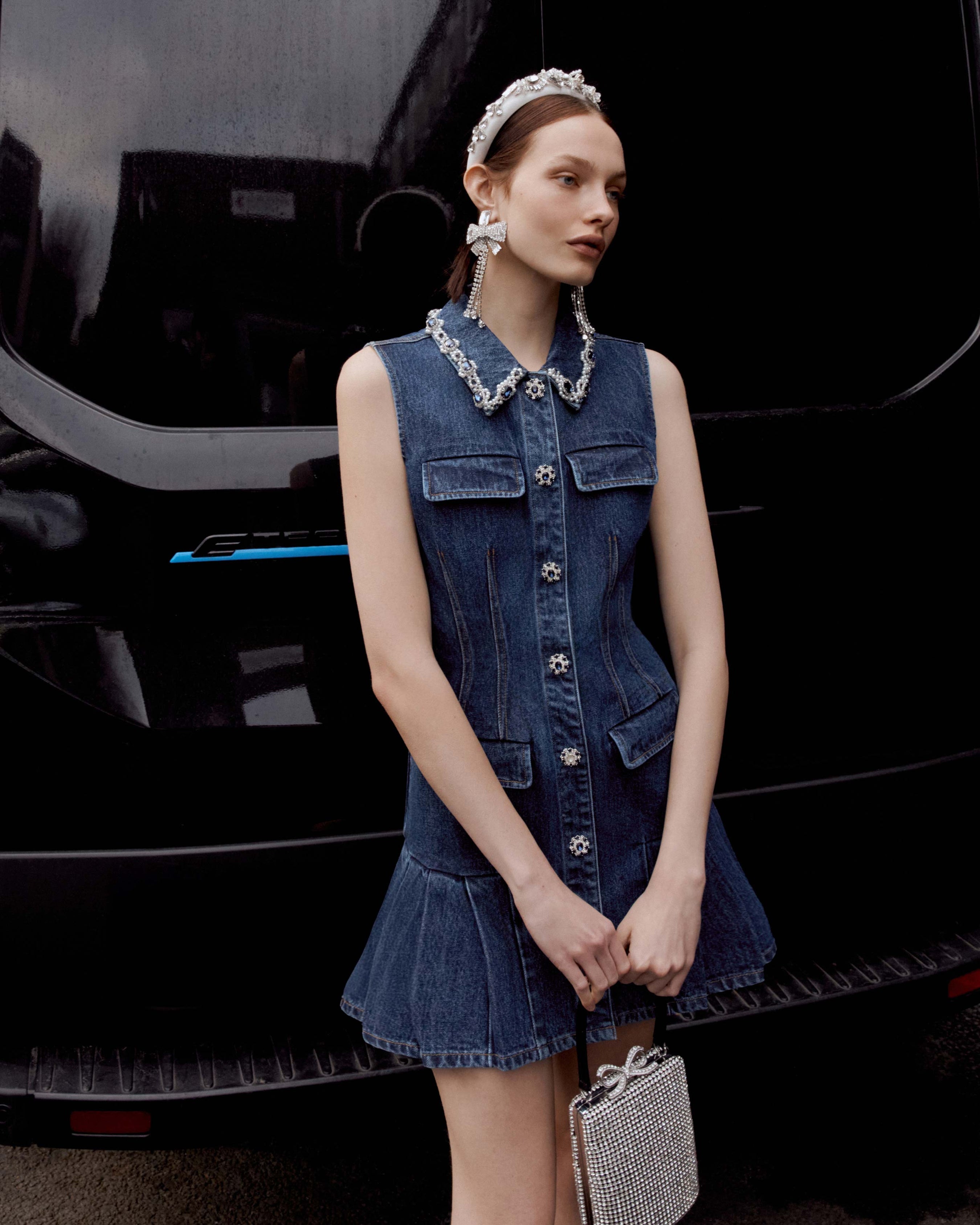 Denim Sleeveless Mini Dress