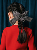 Black Check Hair Bow