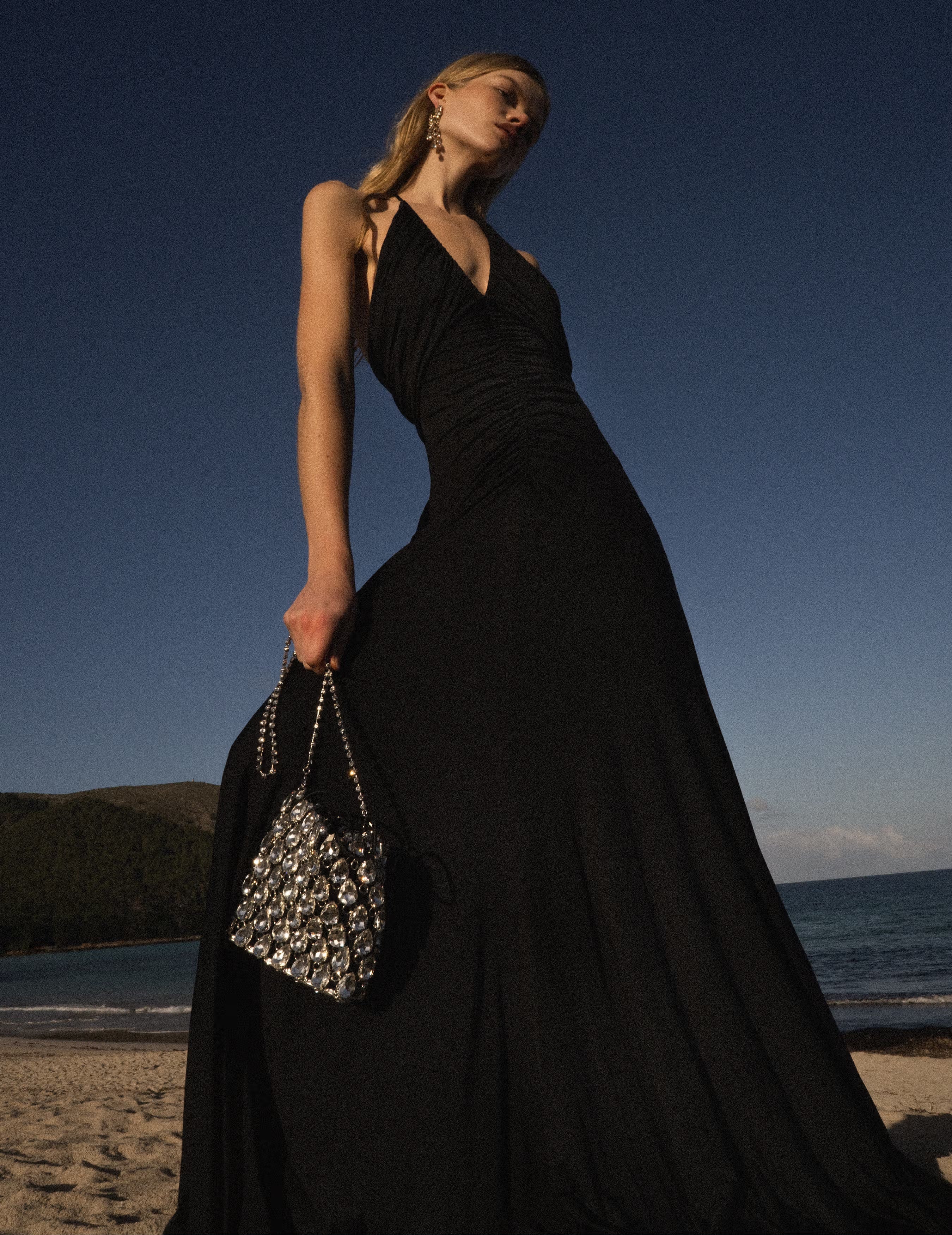 Self-Portrait Draped Dress - Black Self-Portrait Draped Dress - Black