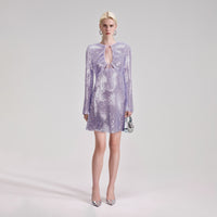 Lilac Sequin Mini Dress