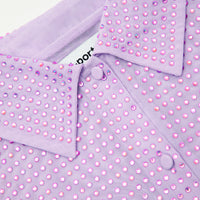 Lilac Rhinestone Mesh Shirt