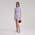 Lilac Sequin Knit Mini Dress