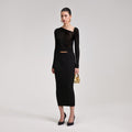 Black Knit Midi Dress