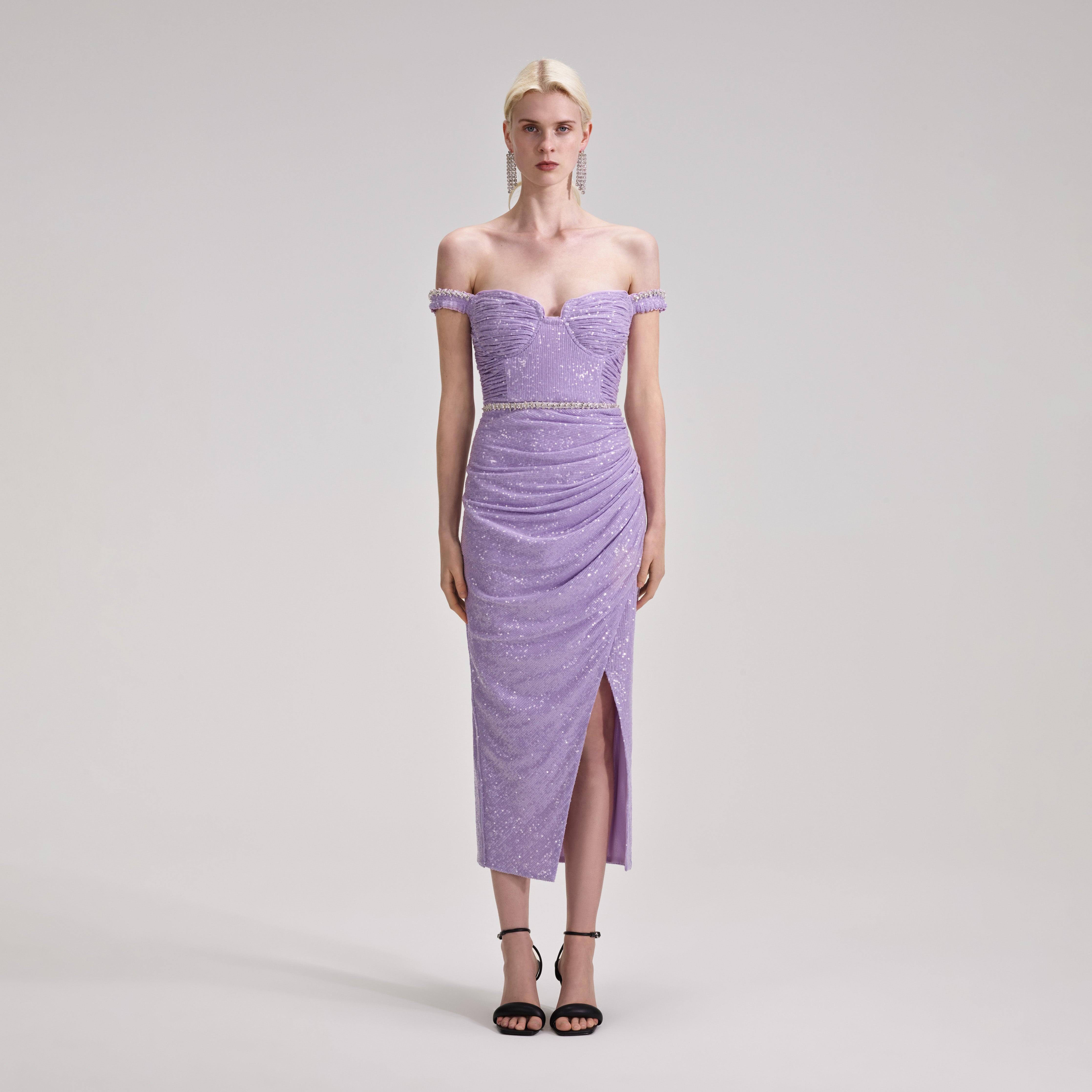 One shoulder self portrait dress sale