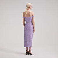 Lilac Sequin Midi Dress