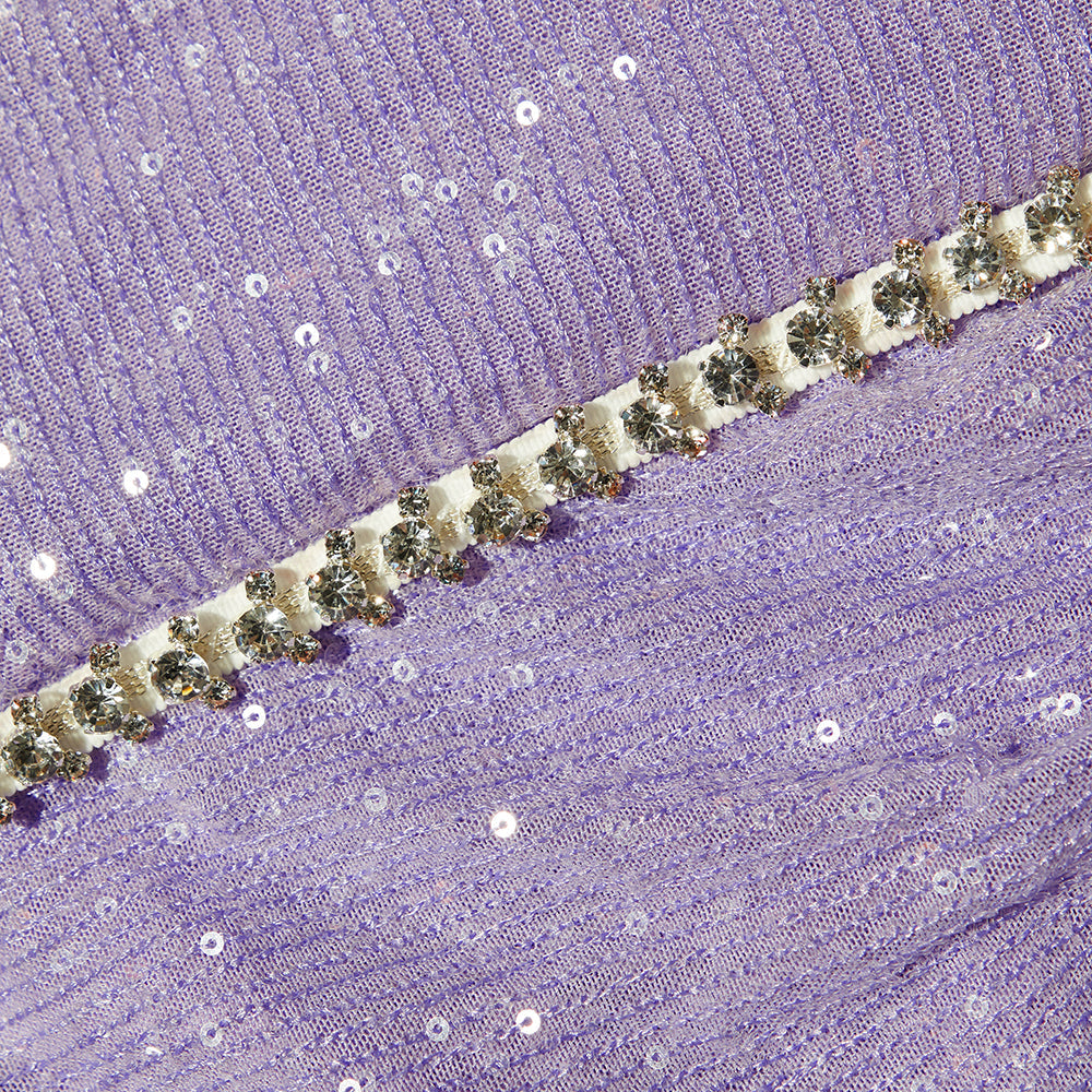 Lilac Sequin Midi Dress