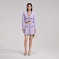 Lilac Knit Mini Skirt