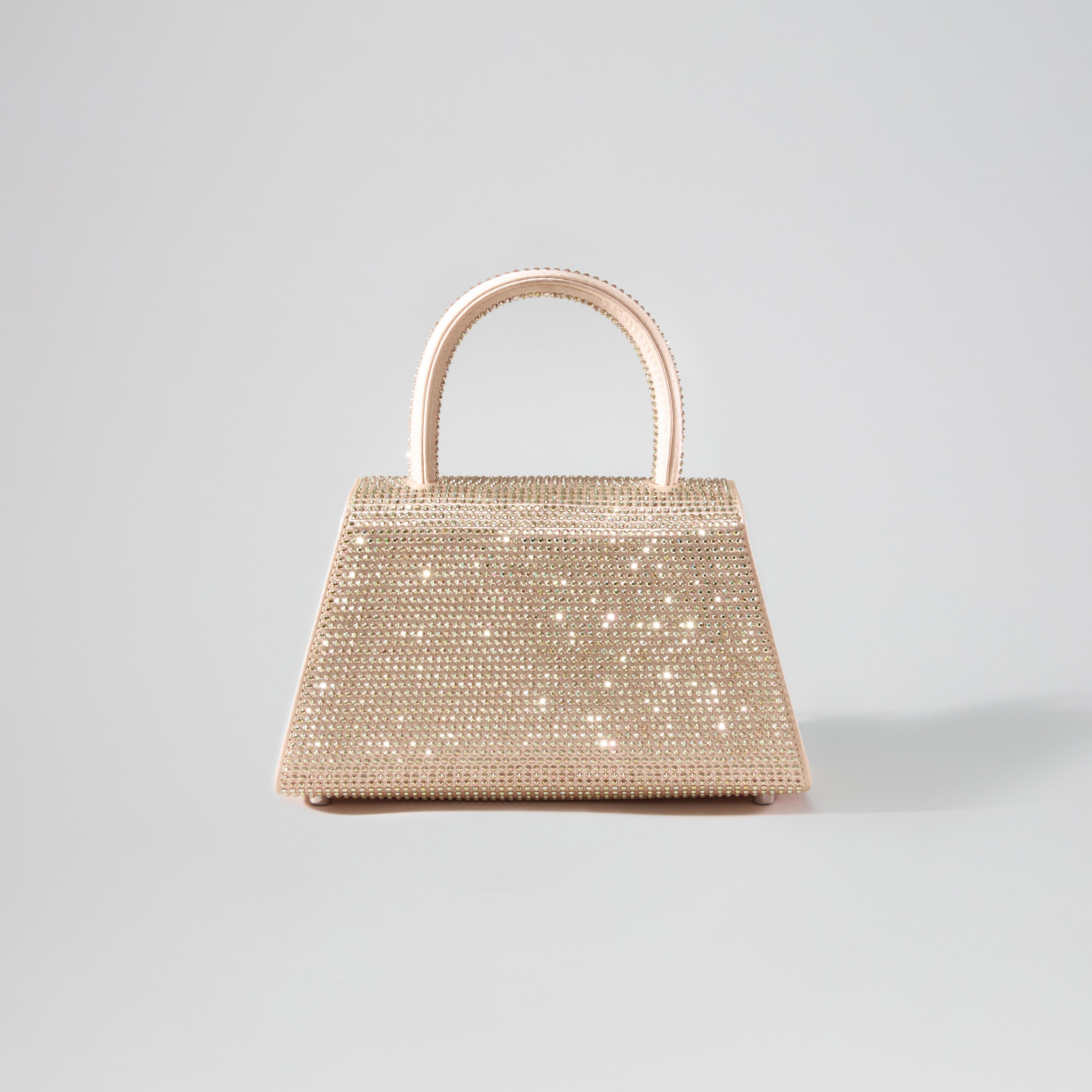 Gold Rhinestone Embellished Mini Bow Bag