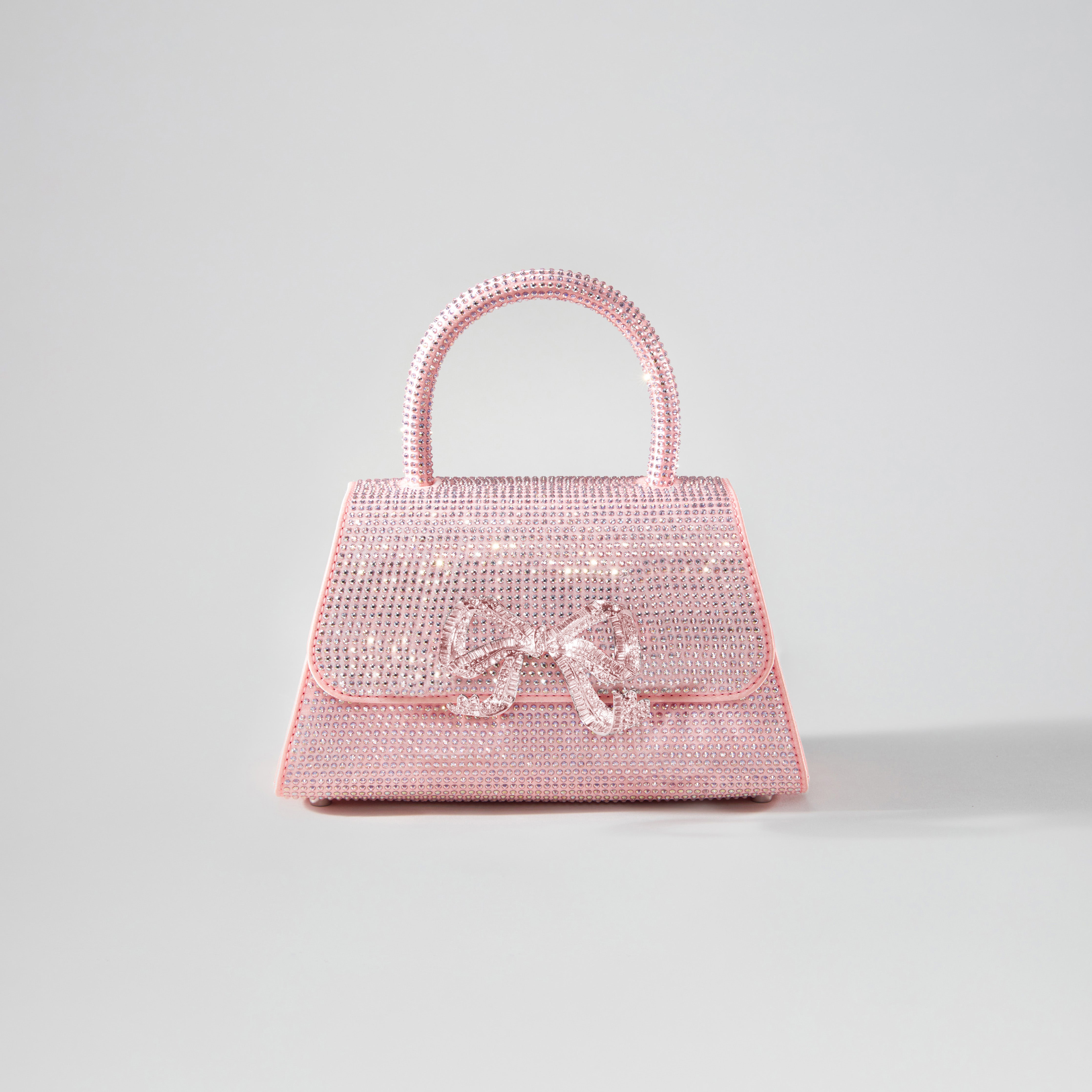 Self Portrait Pink Rhinestone Mini Bow Bag Handbag