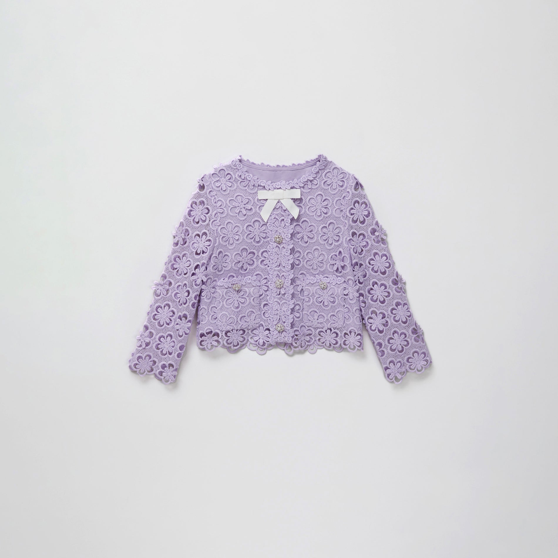 Lilac Floral Lace Jacket