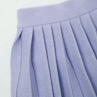 Lilac Knit Pleated Skirt