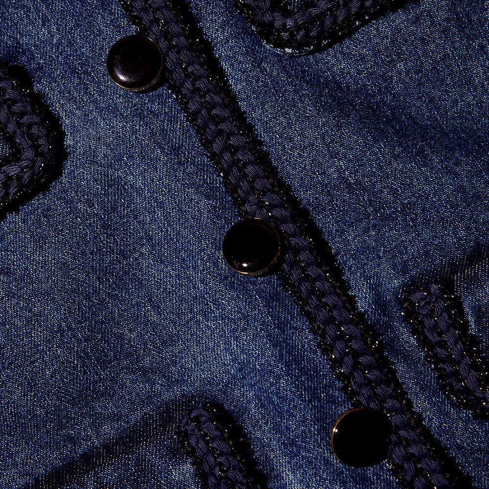 Braid Detail Denim Jacket