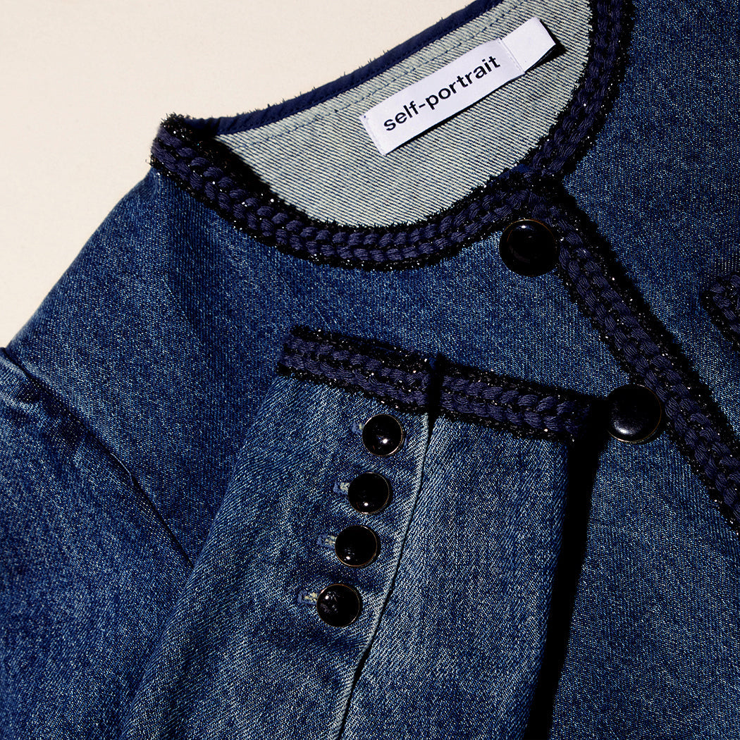 Braid Detail Denim Jacket