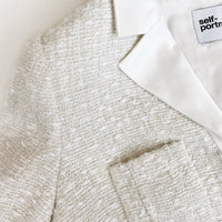 White Boucle Crop Jacket