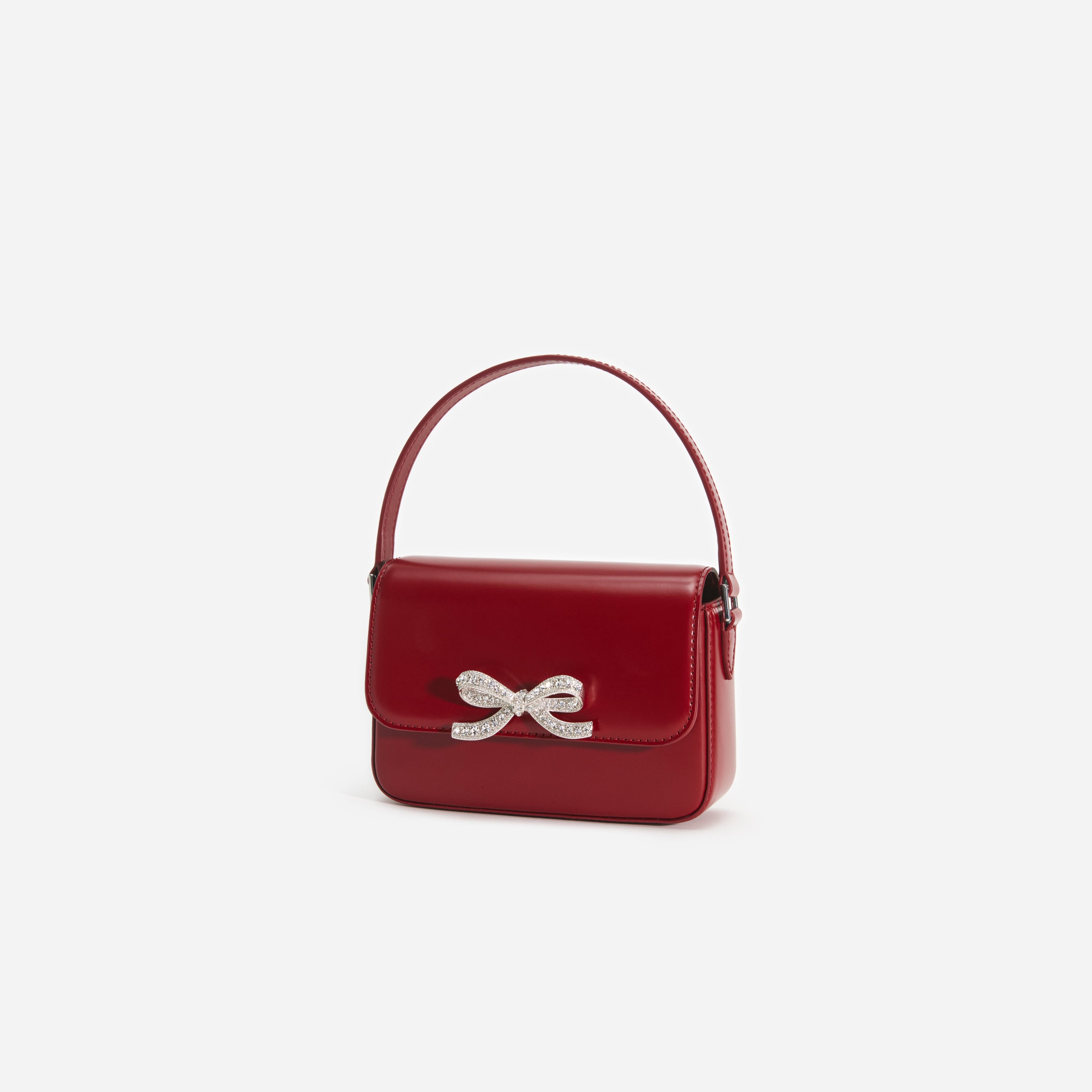 Burgundy Leather Micro Bag