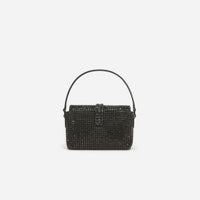 Black Rhinestone Chainmail Micro Bag