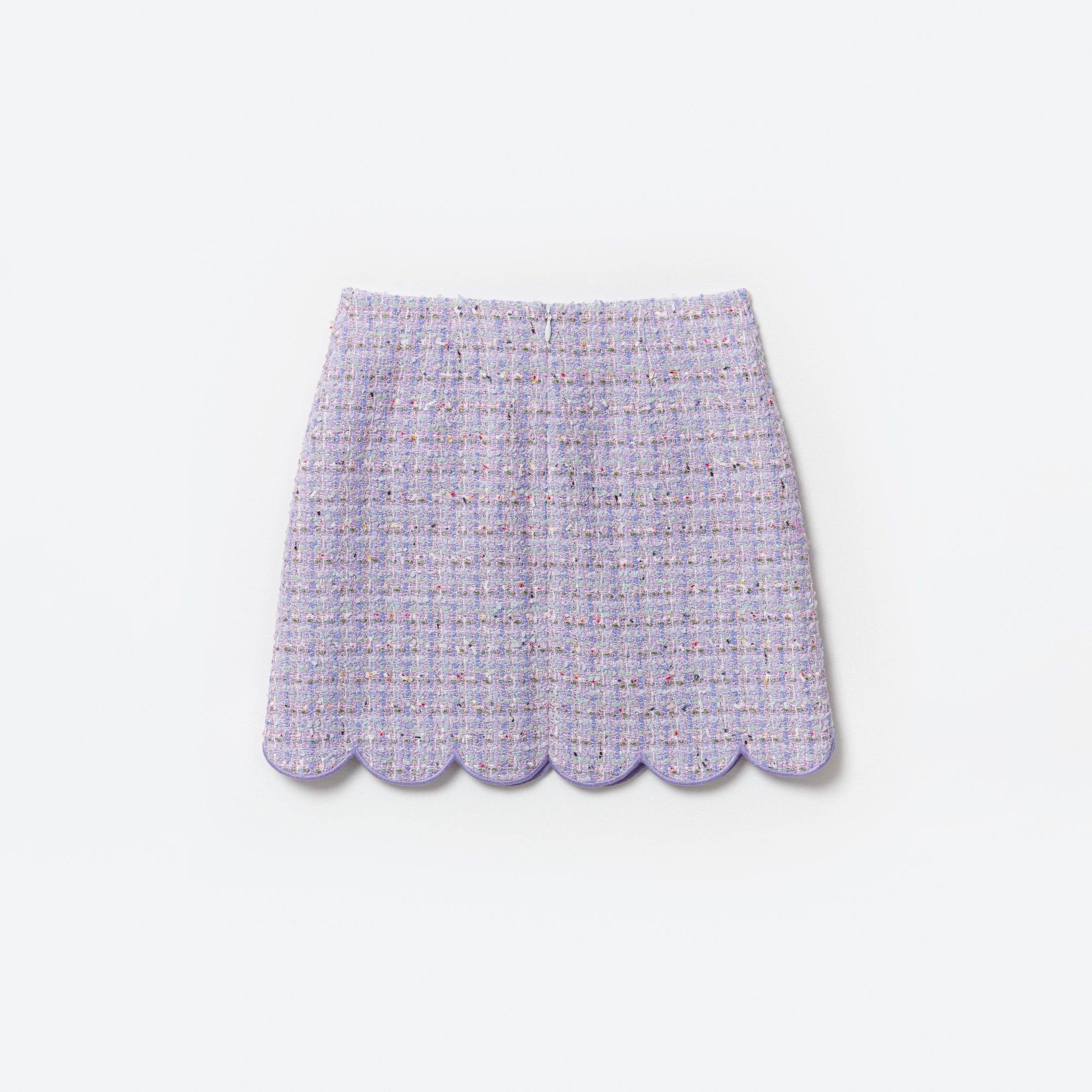 Lilac Boucle Mini Skirt